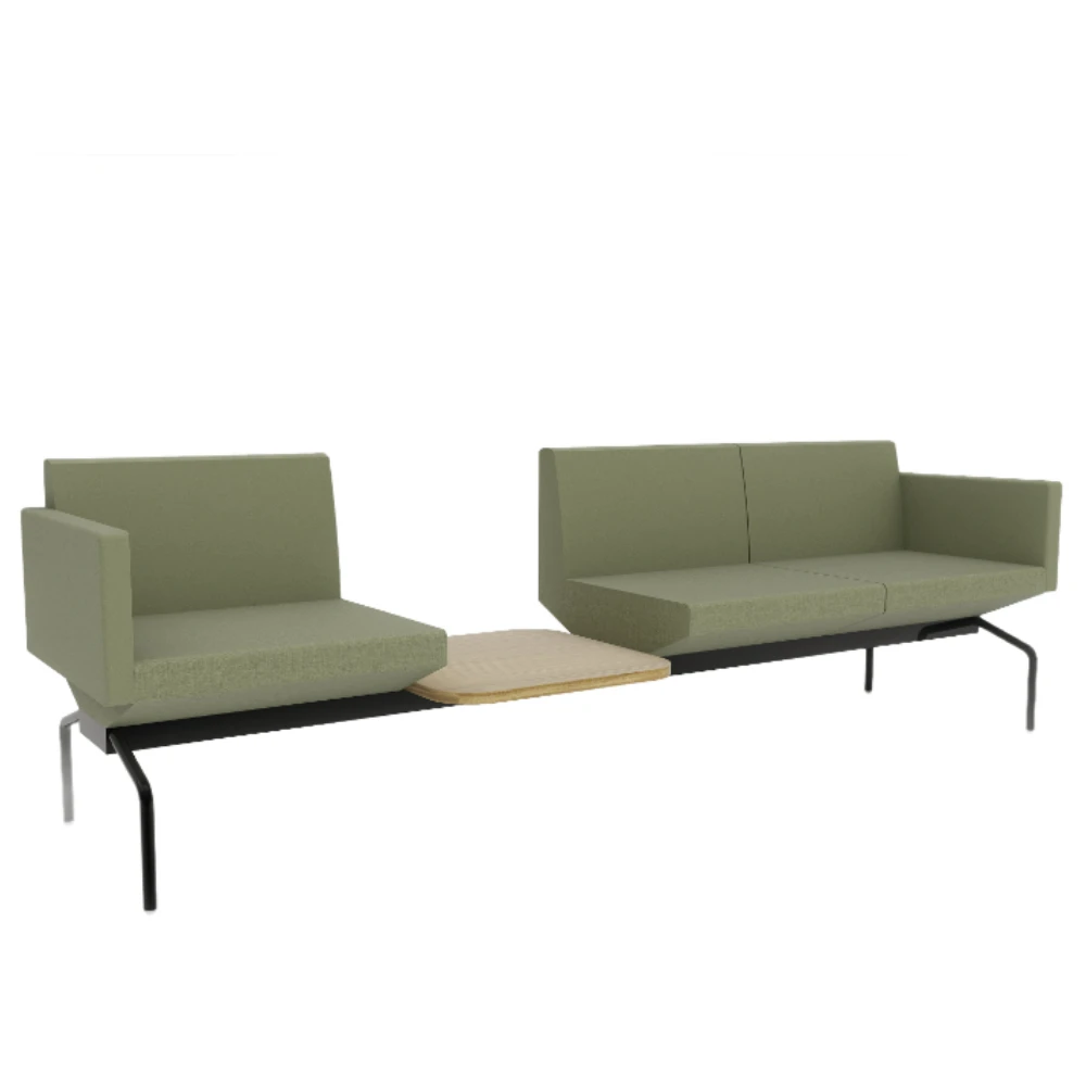 Sofá Space 3 poltronas e mesa central